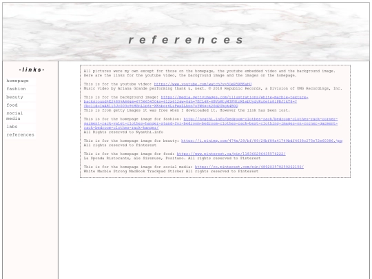 references screenshot