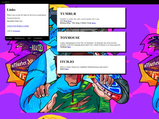 links screenshot