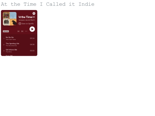 playlist screenshot