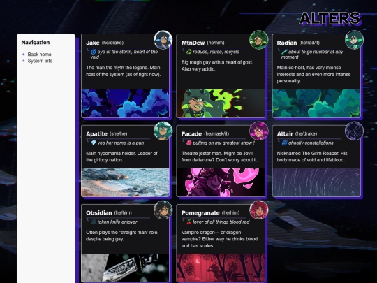 sys/alters screenshot