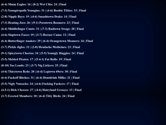 results screenshot