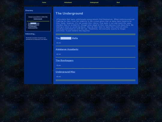 characters/underground screenshot