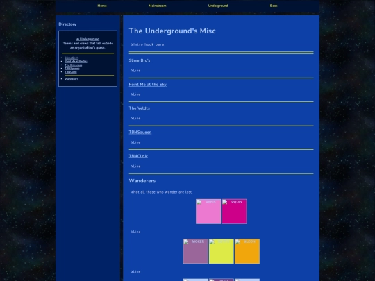 characters/underground/misc screenshot
