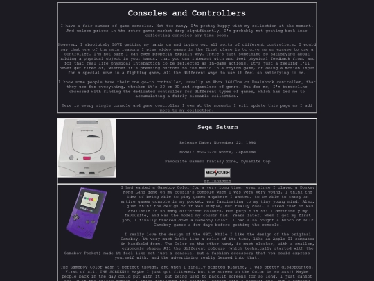 home/consoles screenshot