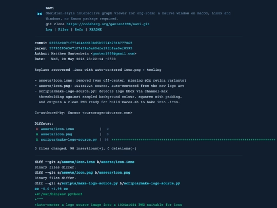 git/navi/commit/03256c0071f77404add13bd5b5574b781b777062 screenshot
