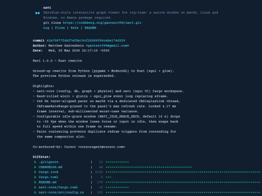git/navi/commit/42a70877f4bf7efde19cf20089f90cebe174d259 screenshot