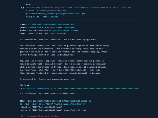 git/navi/commit/557952856367107439e0a604fe19fb2ae0ef8595 screenshot