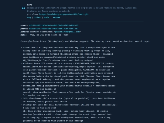 git/navi/commit/cfc7984351140dd4e10edb2f8e509f658aff6e13 screenshot
