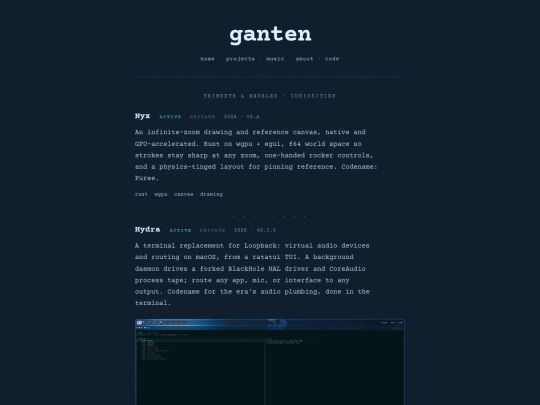 projects screenshot