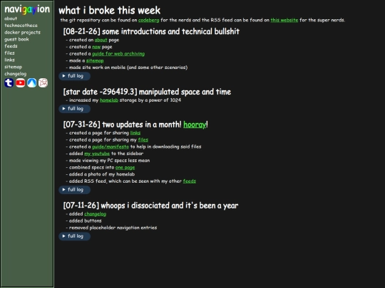 changelog screenshot