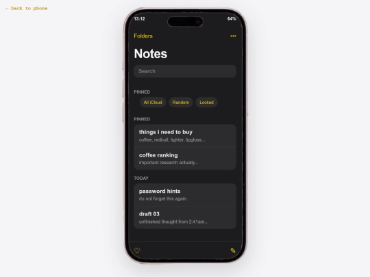 phonenotes screenshot