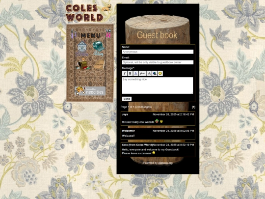 guestbook screenshot