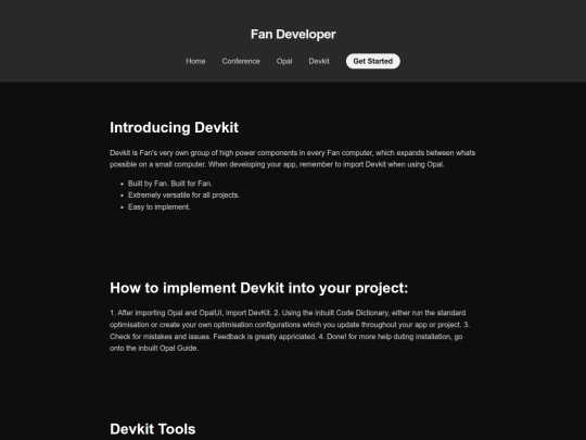 devkit screenshot