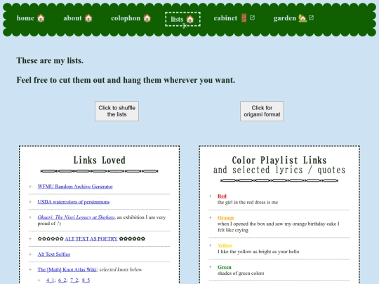 lists screenshot