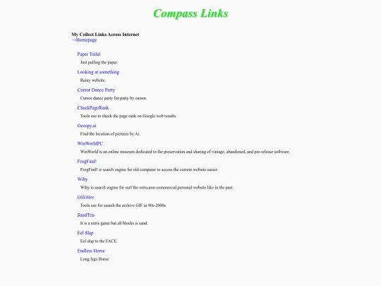 links screenshot