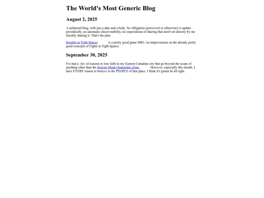 TheWorldsMostGenericBlog screenshot