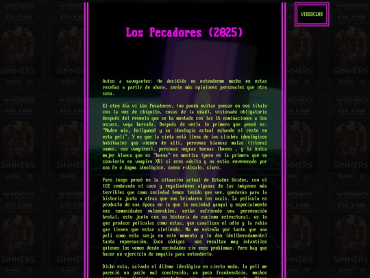 peliculas/sinners screenshot