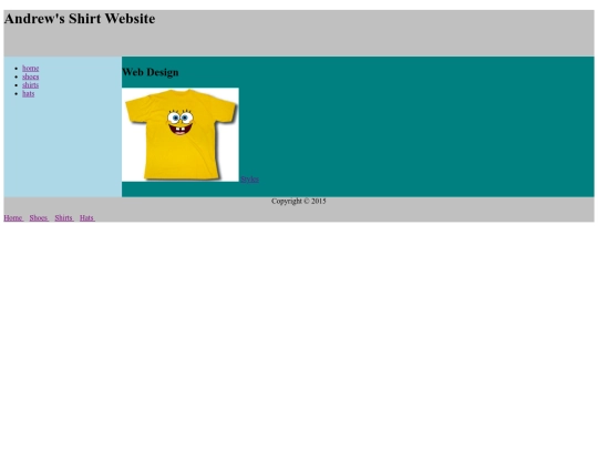 CSS/shirts screenshot