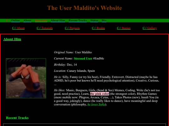 Online/About/him screenshot