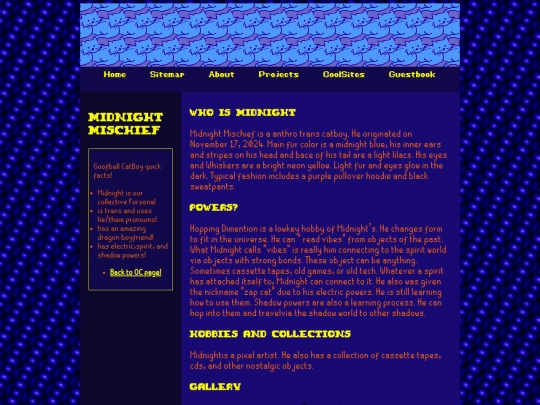 projects/portfolio/midnight screenshot