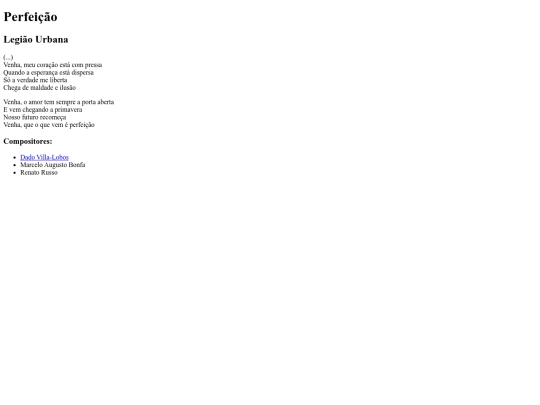HTML/legiao urbana/venha screenshot