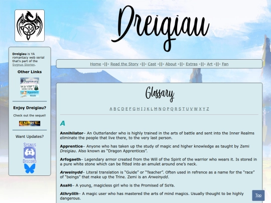 glossary screenshot