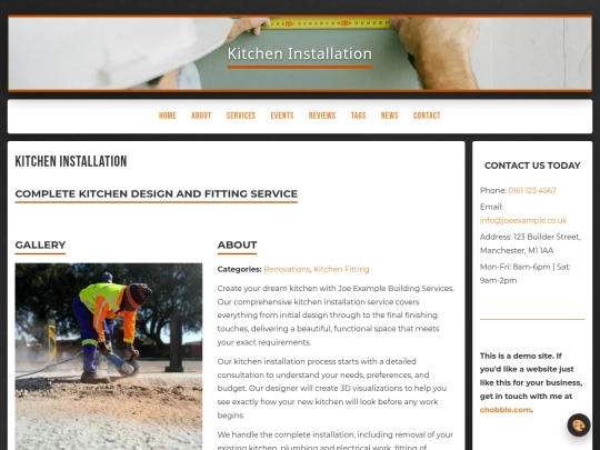 products/kitchen-installation screenshot
