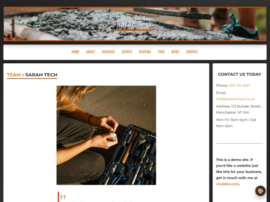 team/sarah-tech screenshot