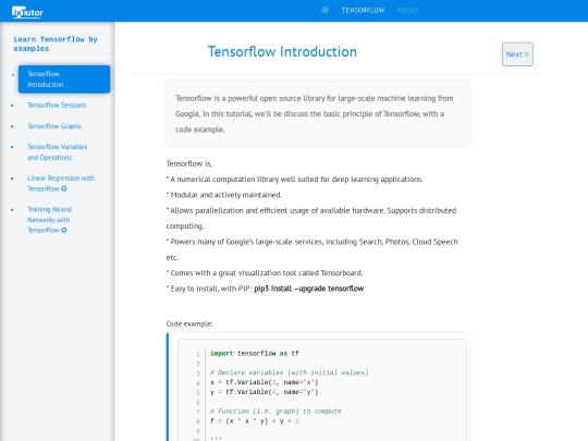 learn-tensorflow/1/introduction screenshot