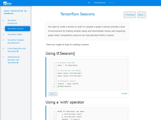 learn-tensorflow/2/sessions screenshot