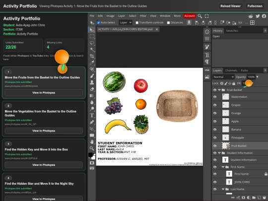 Online Activity Portfolio screenshot