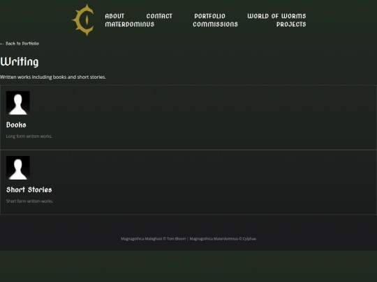 portfolio/writing screenshot