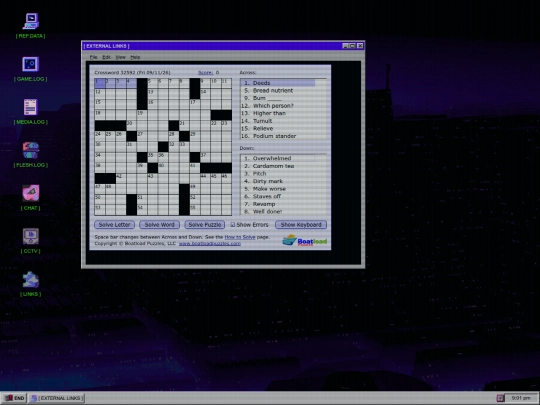 Crossword screenshot