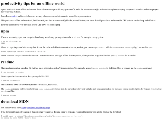 doc/offline screenshot