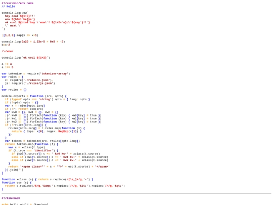 highlight-syntax/light screenshot