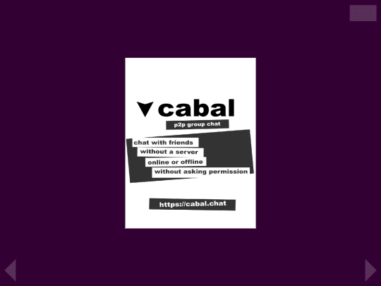 zine/cabal screenshot