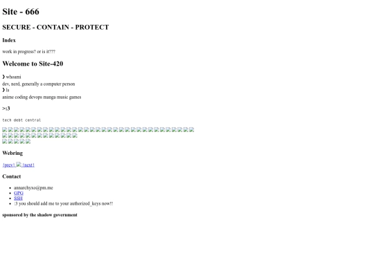 sites/entities screenshot