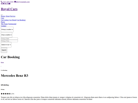 Car01/booking screenshot