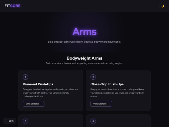 Workout/arms screenshot