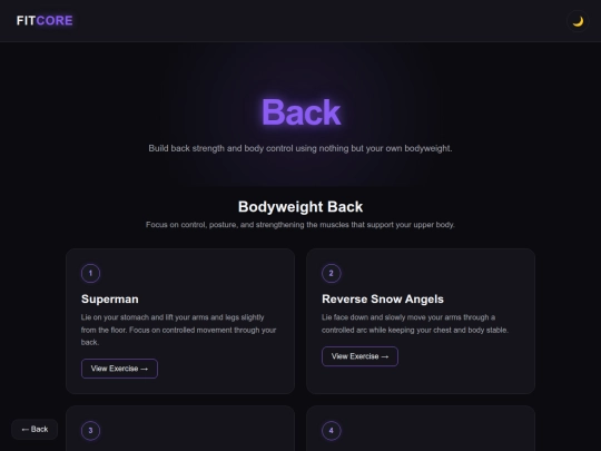 Workout/back screenshot