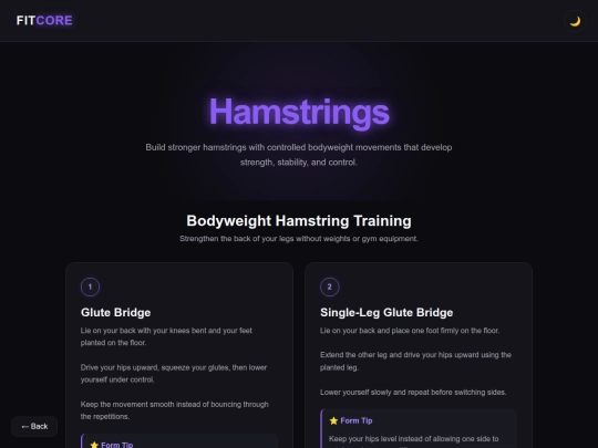 Workout/hamstrings screenshot