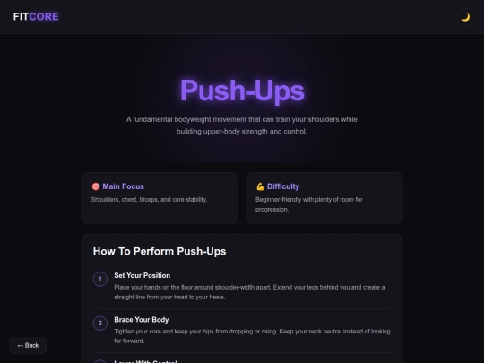 Workout/push-ups-shoulders screenshot