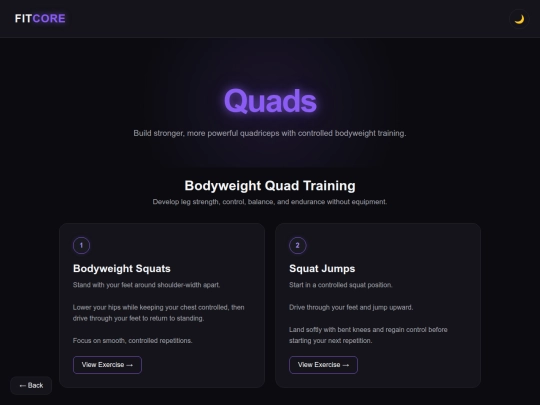 Workout/quads screenshot