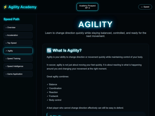 soccer/agility screenshot