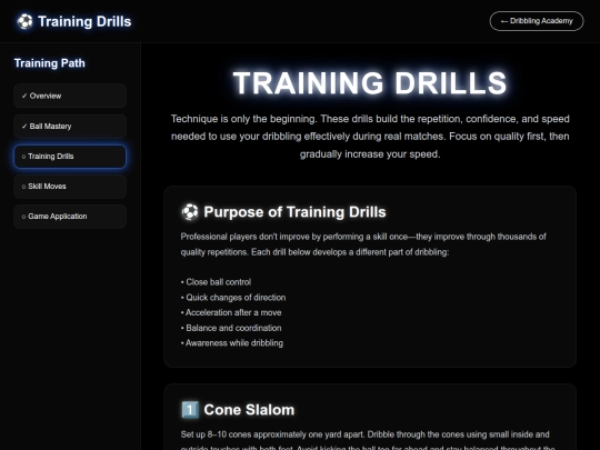 soccer/dribbling-drills screenshot