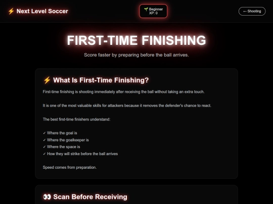 soccer/first-time-finishing screenshot