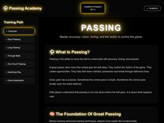 soccer/passing screenshot
