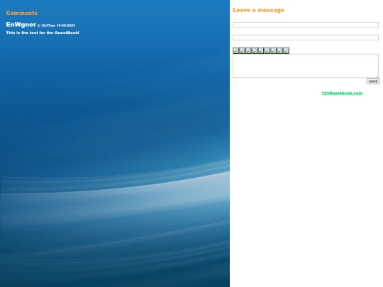 Guestbook screenshot