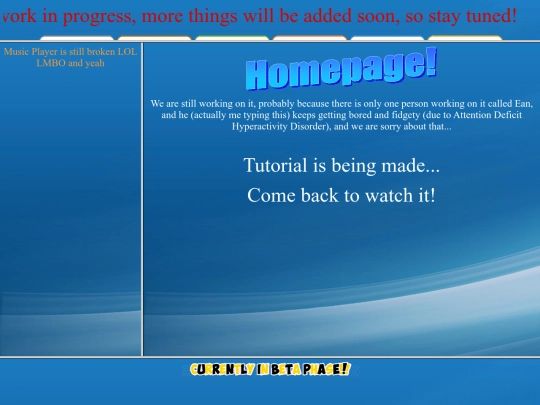 Homepage screenshot