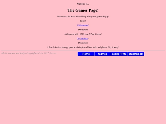 Games screenshot